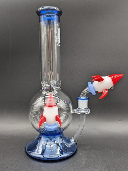 Pulsar Rocketship Glass Water Pipe | 12" - Meech Madness Smoke Shop