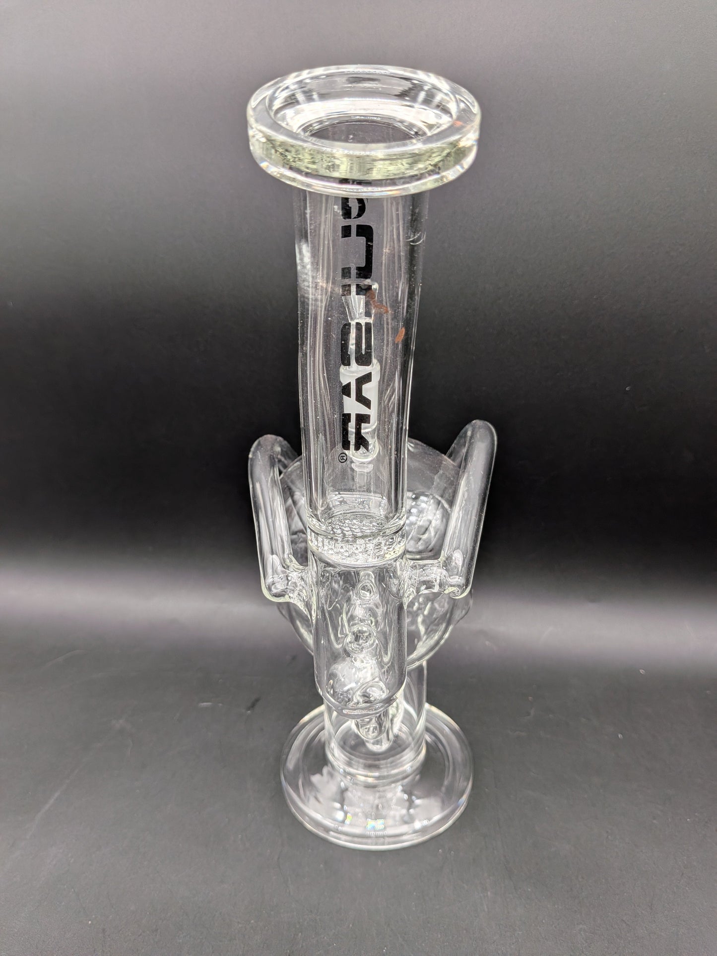 Pulsar Skull Eyes Recycler Glass Water Pipe | 12.5"