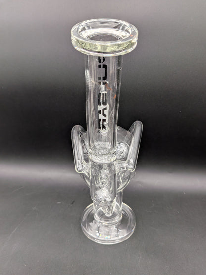 Pulsar Skull Eyes Recycler Glass Water Pipe | 12.5"