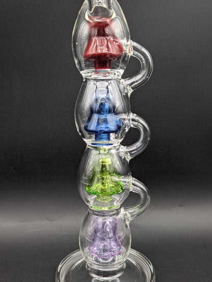 Pulsar Stacks on Stacks Glass Water Pipe | 12" - Meech Madness Smoke Shop