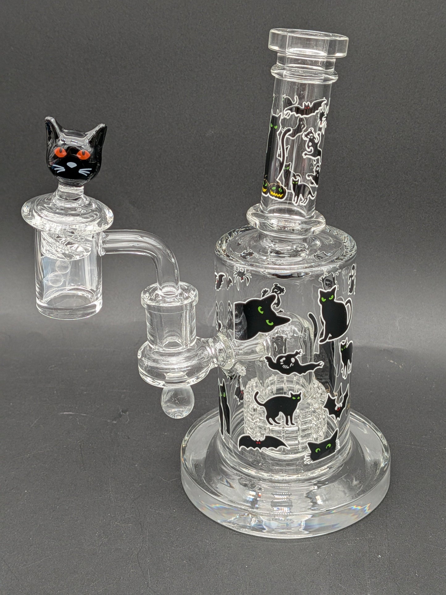 Pulsar Superstitious Kitty Glass Dab Rig Set | 8"