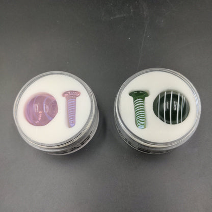Pulsar Terp Slurper Screw & Marble Set | 2pc - Meech Madness Smoke Shop