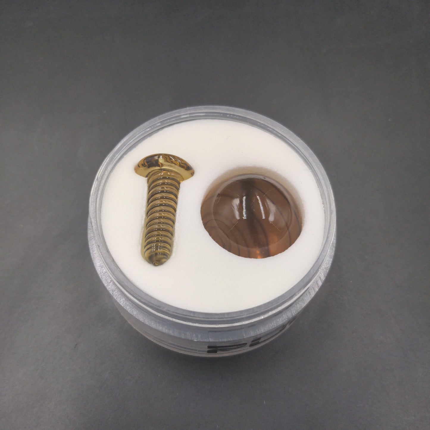 Pulsar Terp Slurper Screw & Marble Set | 2pc - Meech Madness Smoke Shop