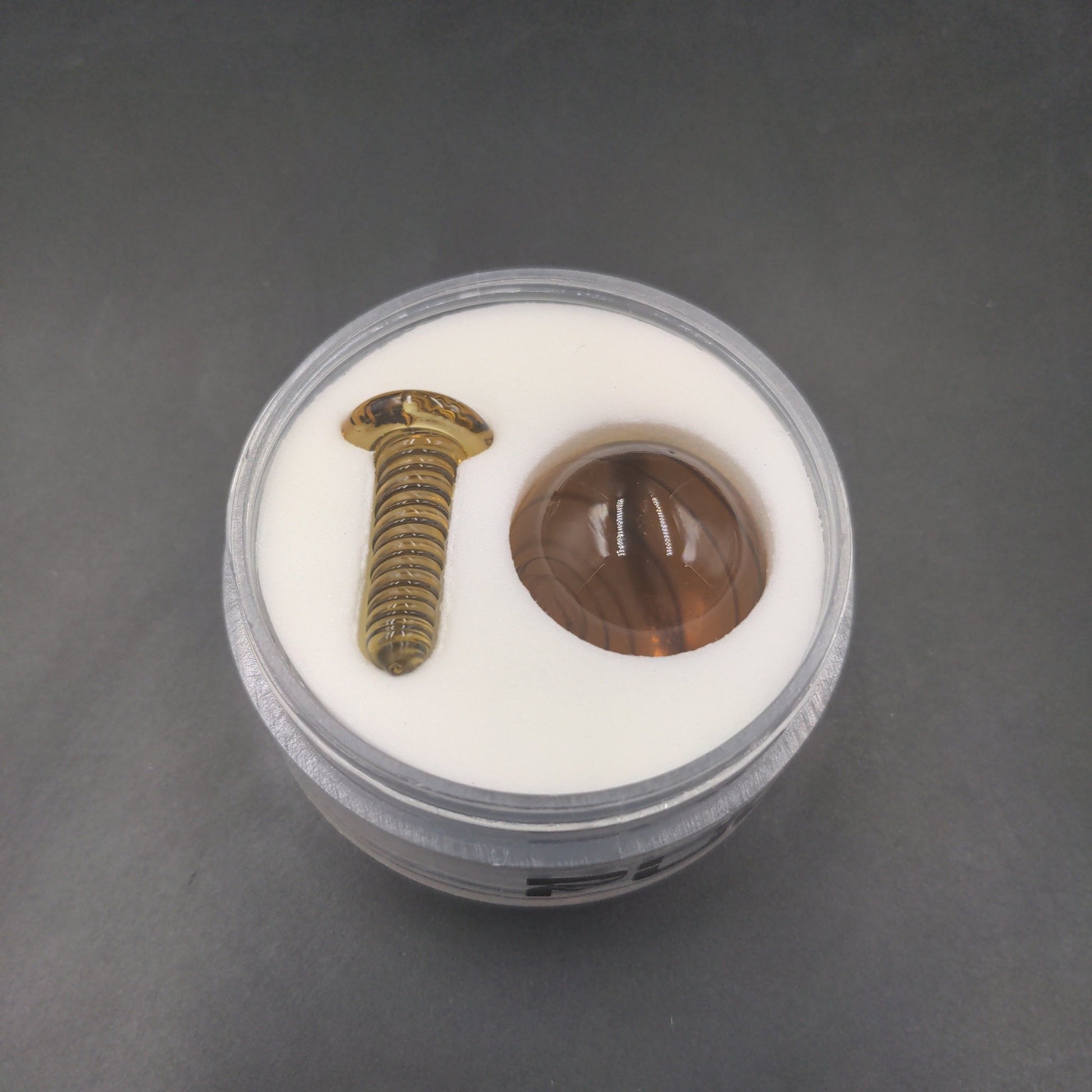 Pulsar Terp Slurper Screw & Marble Set | 2pc - Meech Madness Smoke Shop