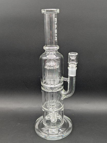 Pulsar Triple Chamber Chugger Glass Water Pipe | 13.75"-Avernic Smoke Shop