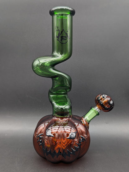 Pulsar Twisted Jack-O-Lantern Bong 11"-Avernic Smoke Shop