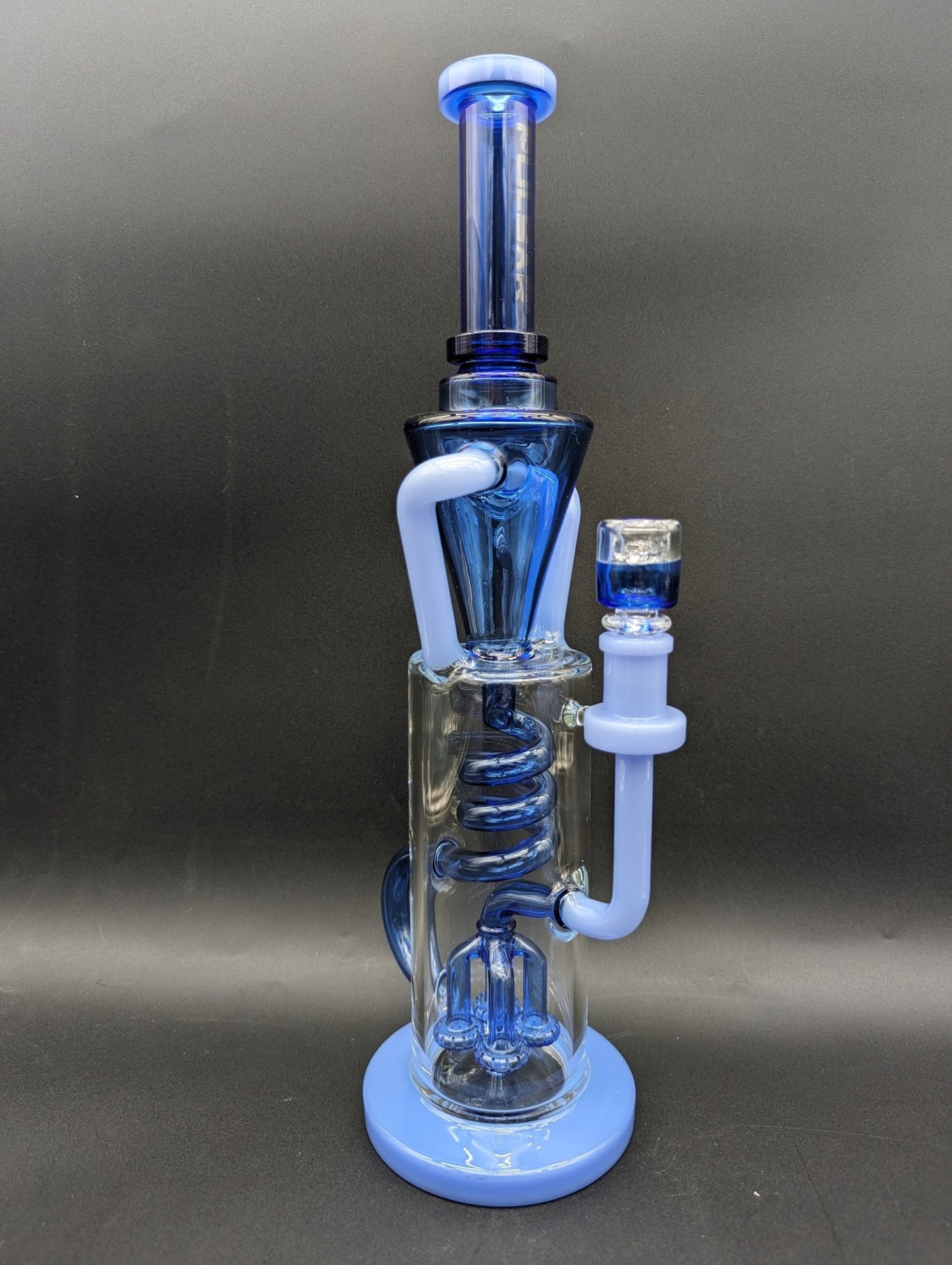 Pulsar Twister Glass Recycler Water Pipe | 14.5" - Meech Madness Smoke Shop