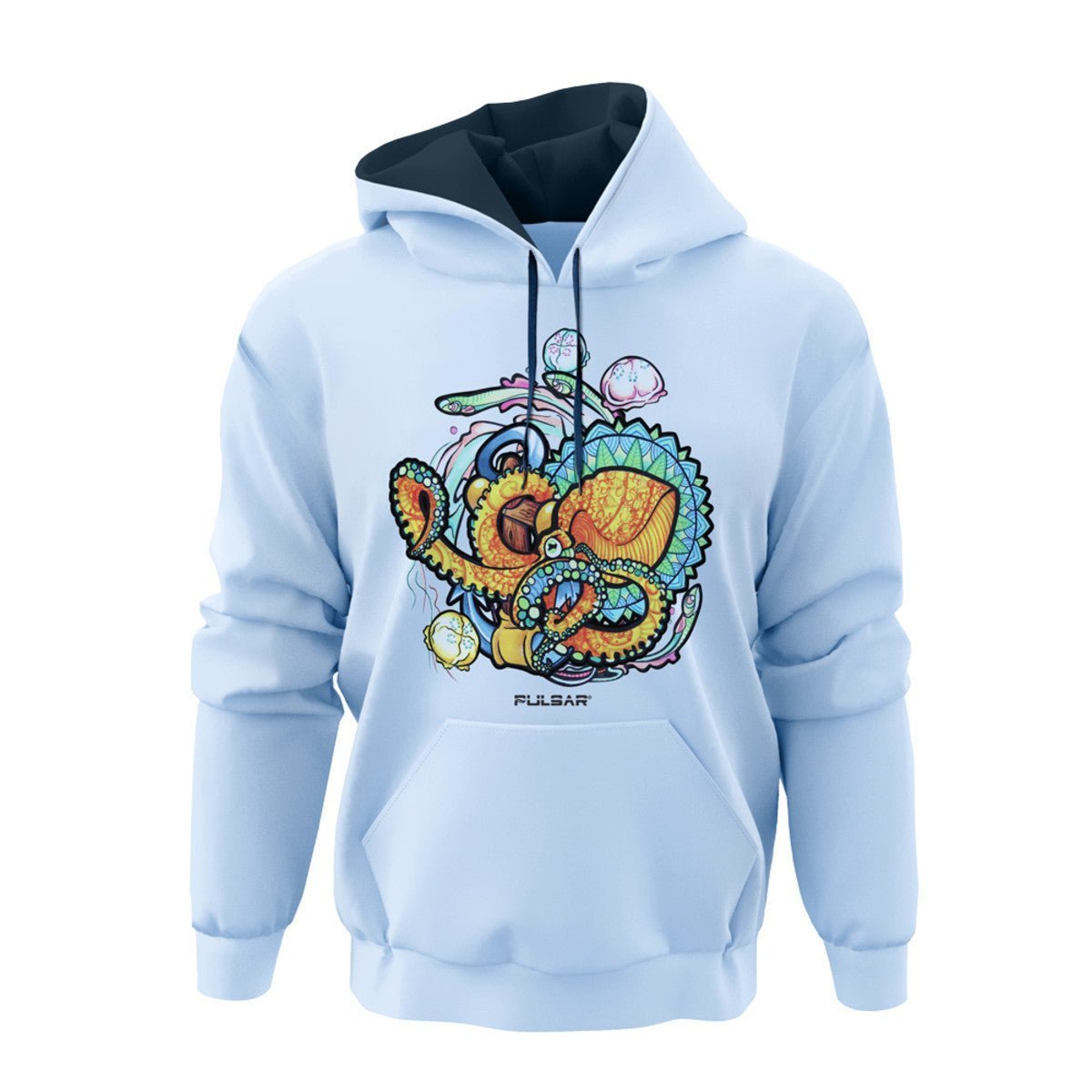 Pulsar Ultra Soft Pullover Hoodie | Psychedelic Octopus | Blue - Meech Madness Smoke Shop