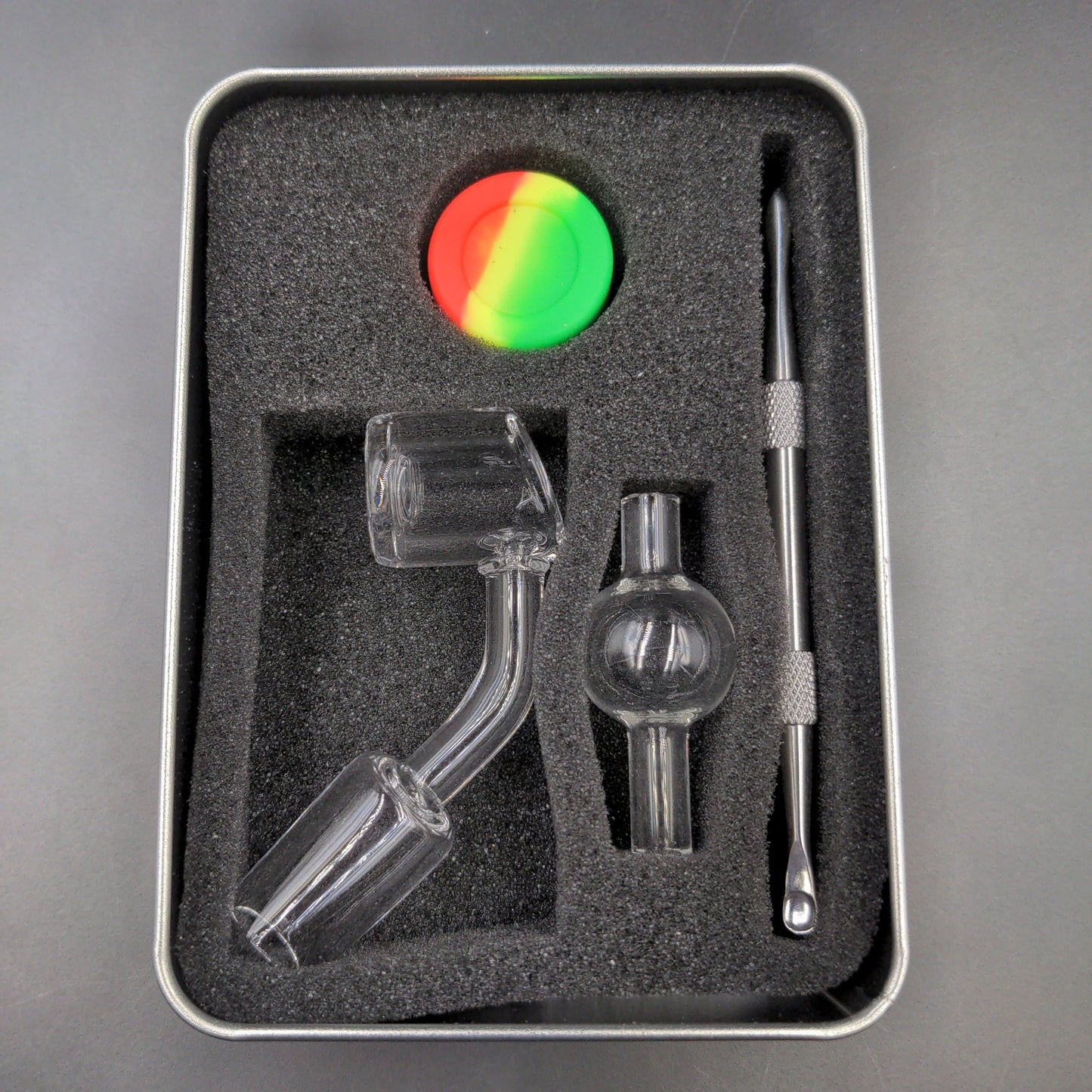 Quartz Banger and Carb Cap Set 18mm 45 Degrees - Meech Madness Smoke Shop