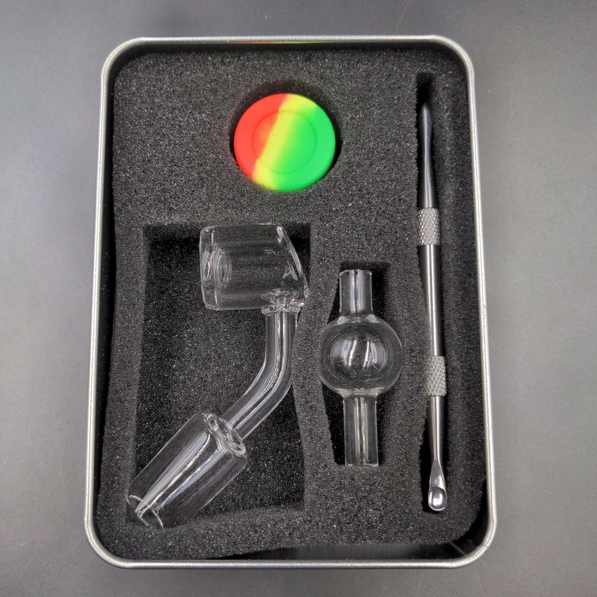 Quartz Banger and Carb Cap Set 18mm 45 Degrees - Meech Madness Smoke Shop