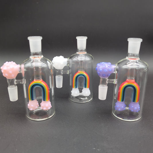 Rainbow Clouds Ash Catcher 14mm-Meech Madness Smoke Shop