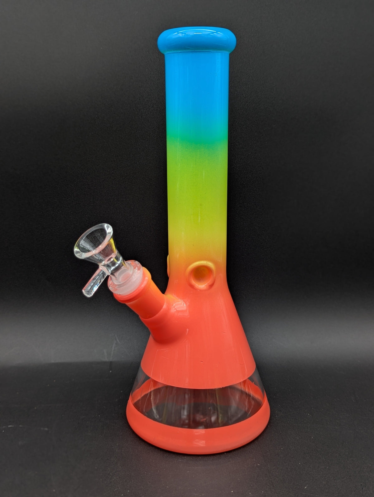 Rainbow Decal Multi-Tone Beaker Bong 10"-Avernic Smoke Shop