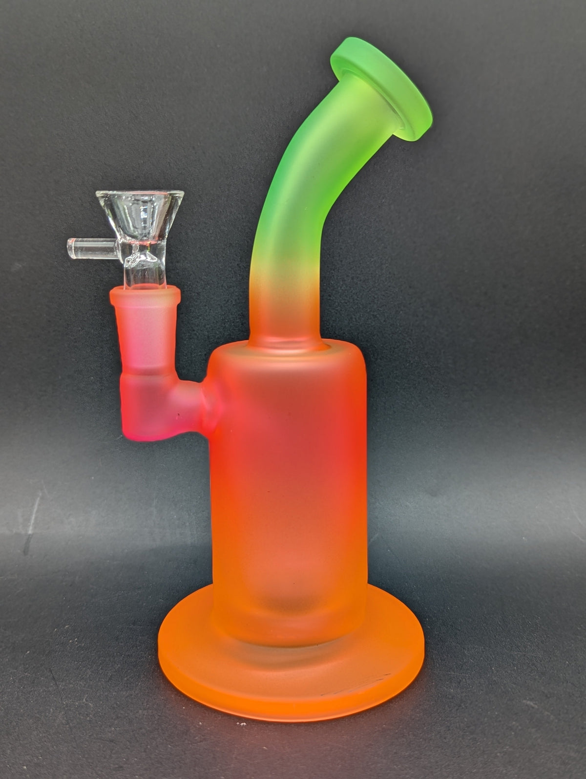 Rainbow Frosted 8" Bent Neck Bong-Avernic Smoke Shop