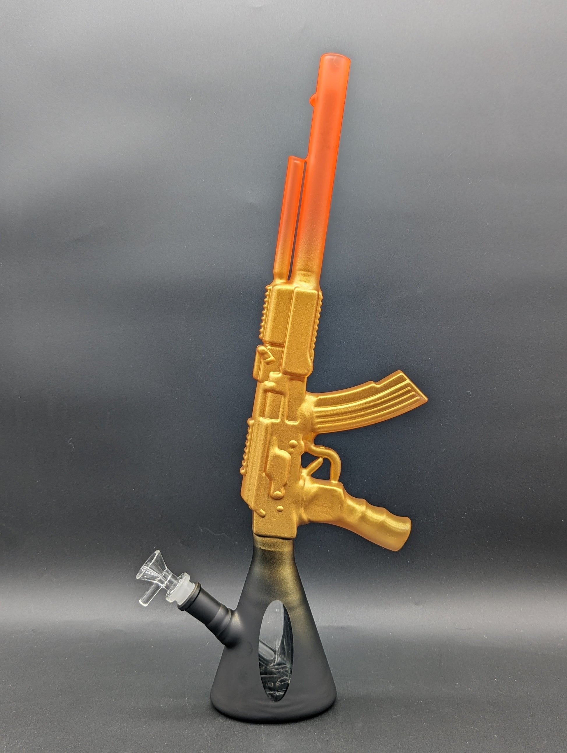 Rainbow Frosted AK47 Beaker Bong 20"-Avernic Smoke Shop