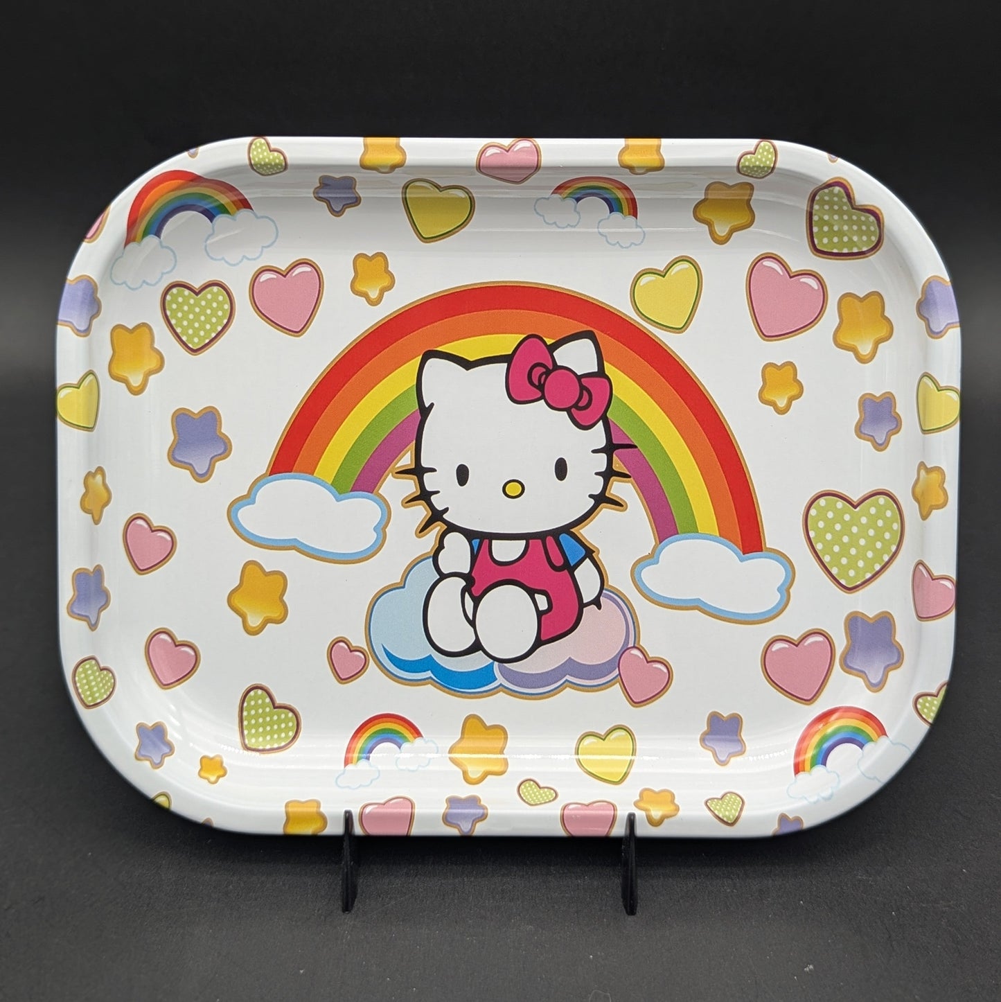 Rainbow Kitty Metal Rolling Tray | 7" x 5.5"