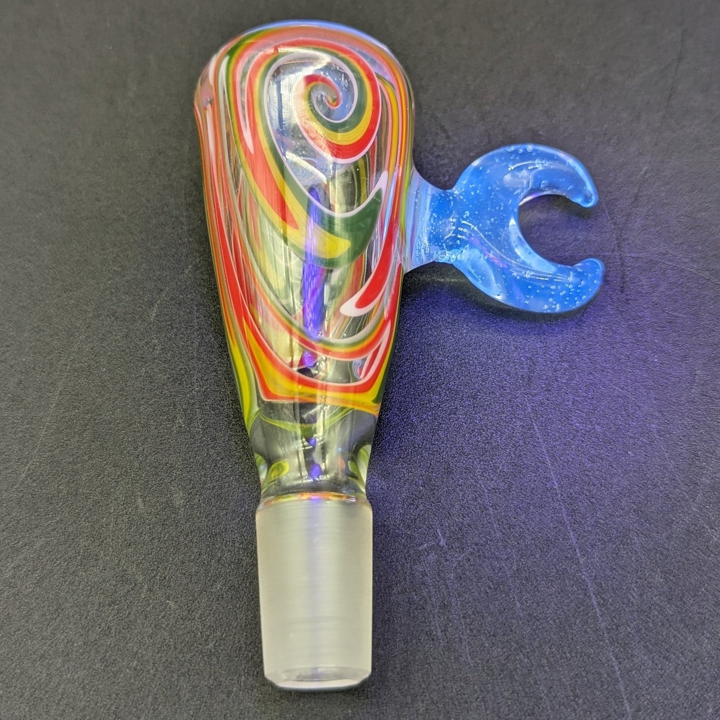 Rasta Bong Bowls w/ Moon Handle 14mm - By Homie G Glass - Meech Madness Smoke Shop