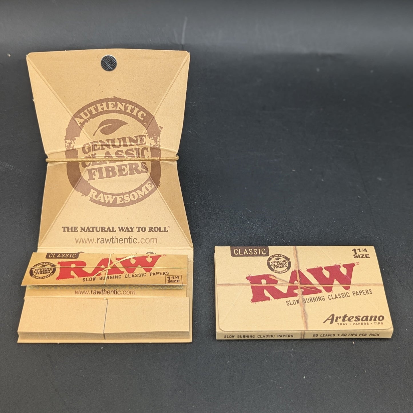RAW Artesano Tray Rolling Papers & Tips | 1 1/4" Size Slim-Avernic Smoke Shop