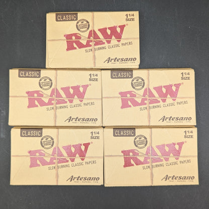 RAW Artesano Tray Rolling Papers & Tips | 1 1/4" Slim-Avernic Smoke Shop
