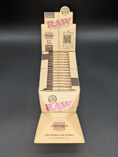 RAW Artesano Tray Rolling Papers & Tips | 1 1/4" Slim-Avernic Smoke Shop