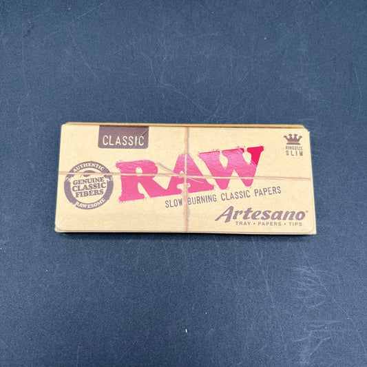 RAW Artesano Tray Rolling Papers & Tips | King Size Slim - Meech Madness Smoke Shop