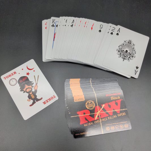 RAW Black Playing Cards-Meech Madness Smoke Shop