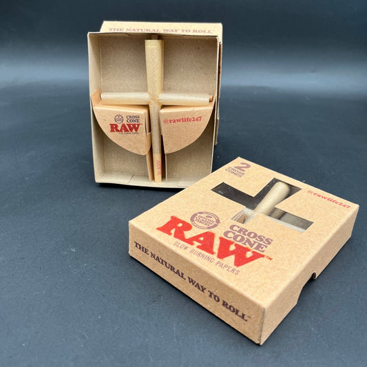 RAW Classic Cross Cones 2ct - Meech Madness Smoke Shop