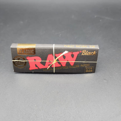 RAW Classic Rolling Papers - 1 1/4 Size Black-Avernic Smoke Shop