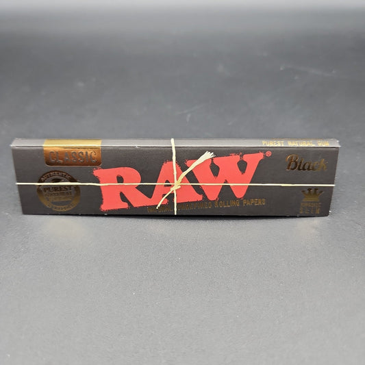 RAW Classic Rolling Papers - King Size Black - Meech Madness Smoke Shop