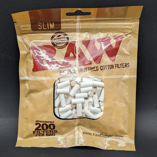 RAW Cotton Filter Plugs Slim - Pack of 200 - Meech Madness Smoke Shop