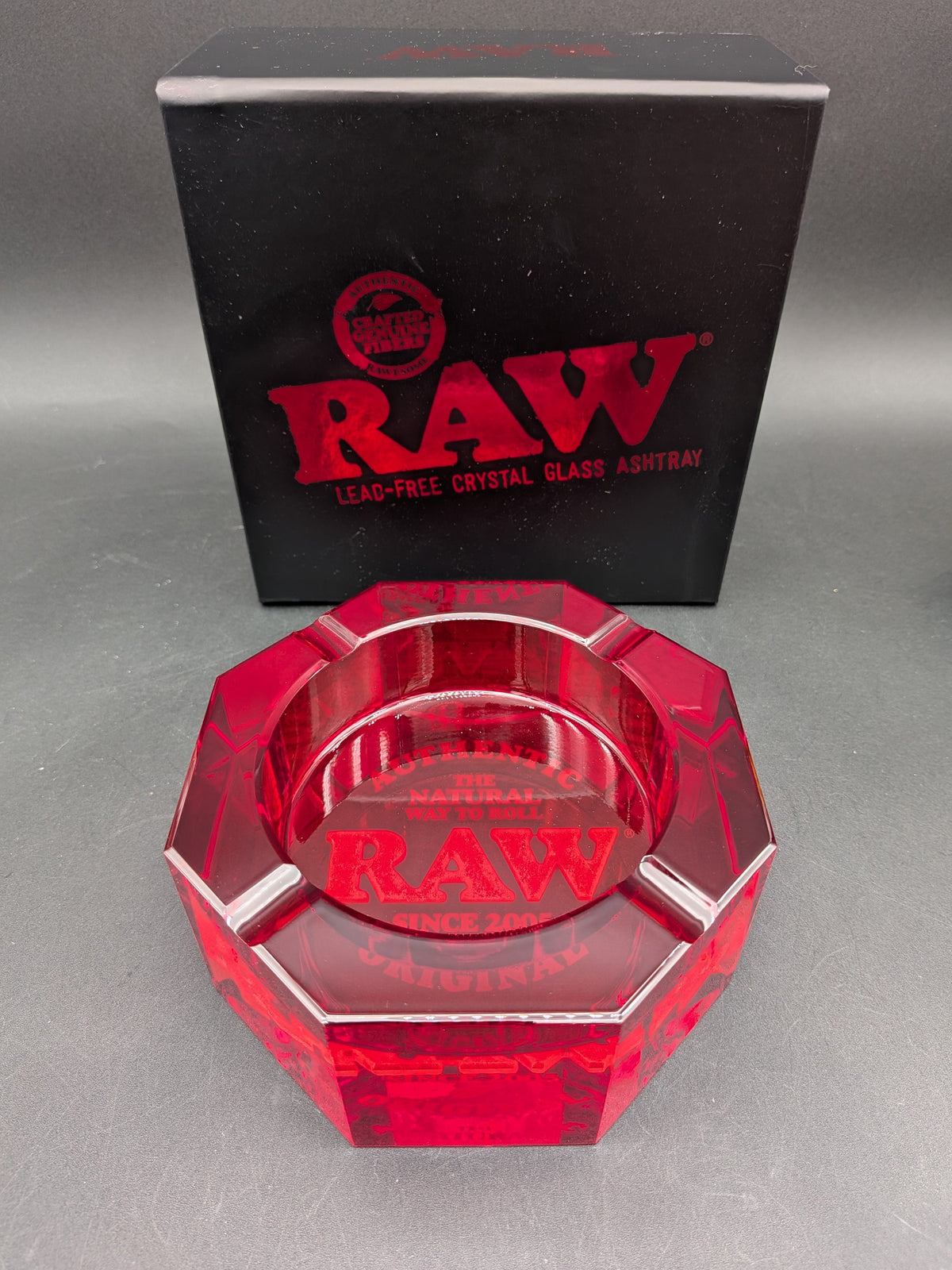 RAW Crystal Ashtray - Red