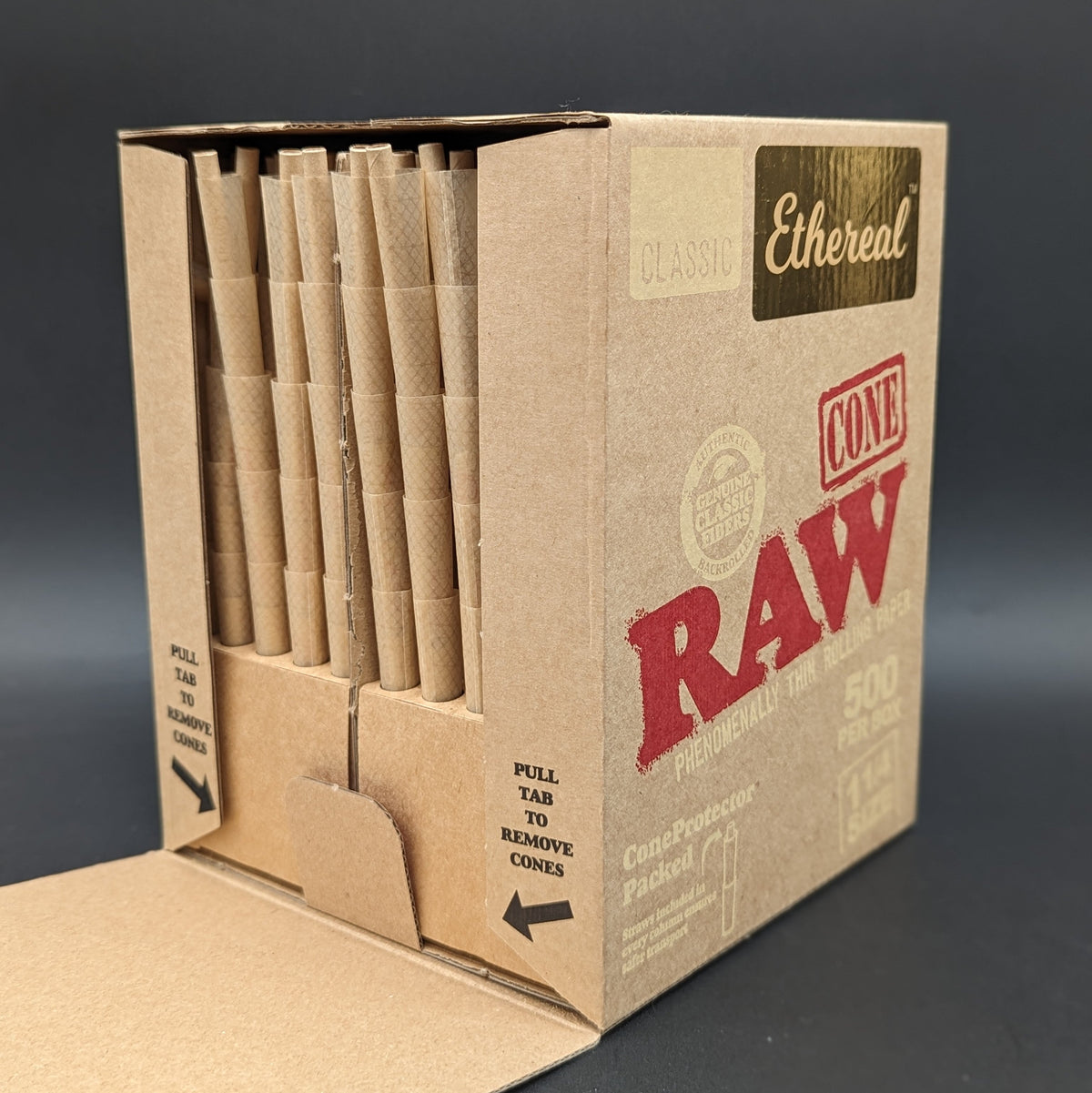 RAW Ethereal Cones | 1 1/4 | 500pc Box-Meech Madness Smoke Shop