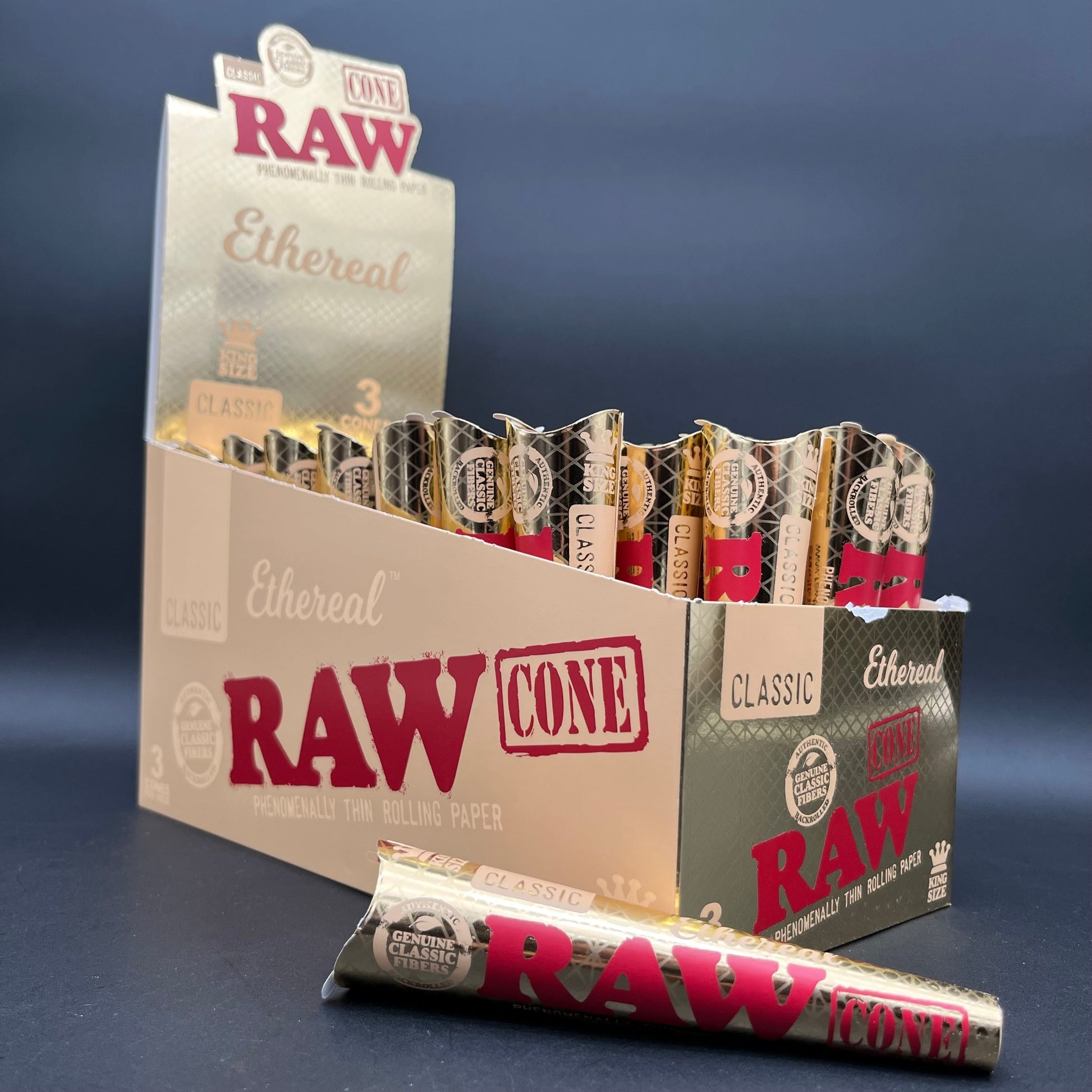 RAW Ethereal Cones - King - 3pk-Avernic Smoke Shop