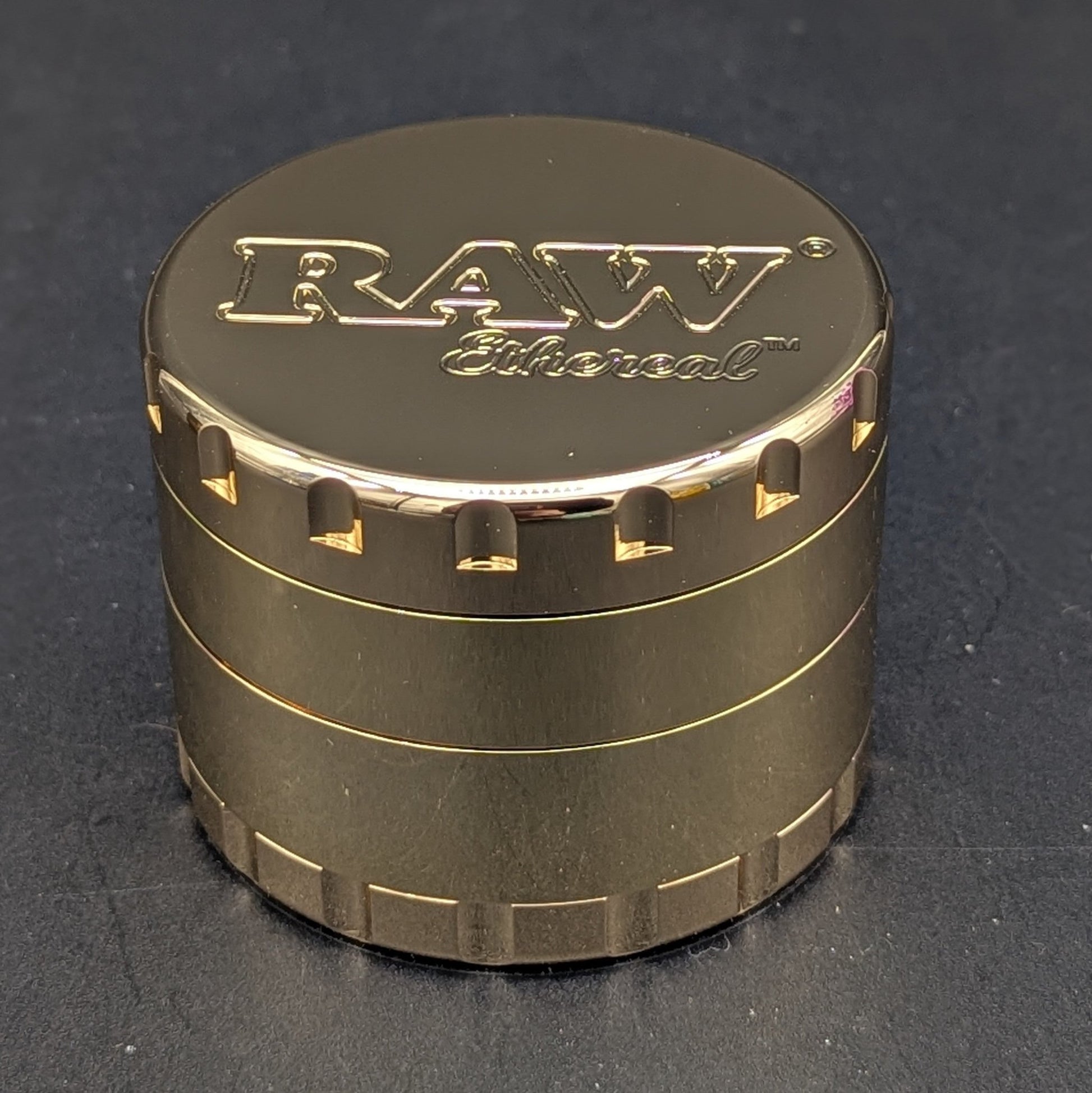 RAW Ethereal Gold - Plated Stainless Steel Grinder | 4pc | 2.75" - Meech Madness Smoke Shop