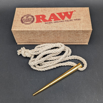 RAW® - Gold Poker Stick with Hemp Rope Box Set-Avernic Smoke Shop