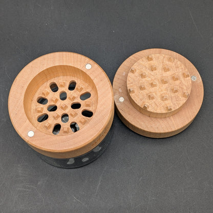 RAW GR8TR Natural Wood & Glass Storage Grinder