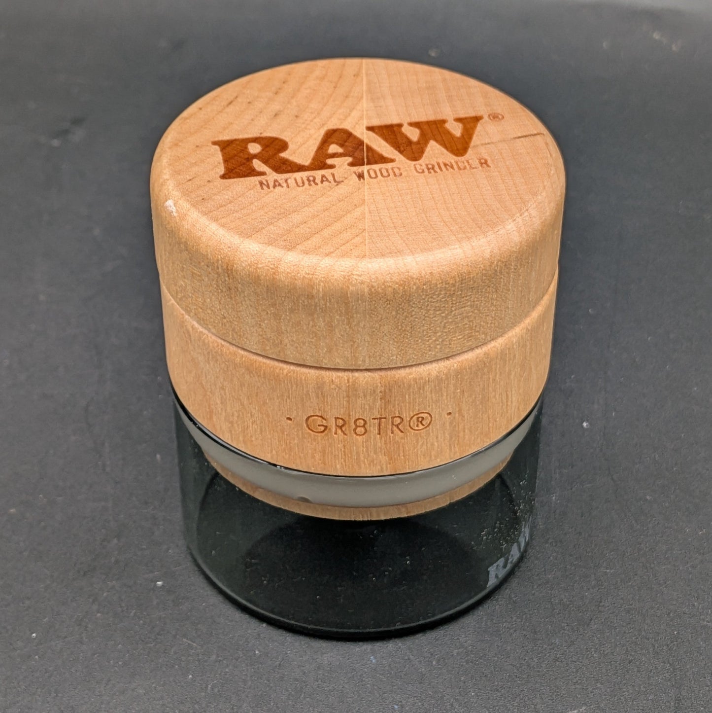 RAW GR8TR Natural Wood & Glass Storage Grinder