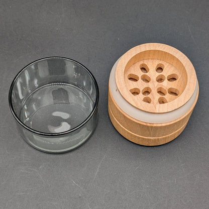 RAW GR8TR Natural Wood & Glass Storage Grinder
