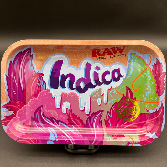 RAW® - Metal Rolling Tray Indica Design - Small - Meech Madness Smoke Shop