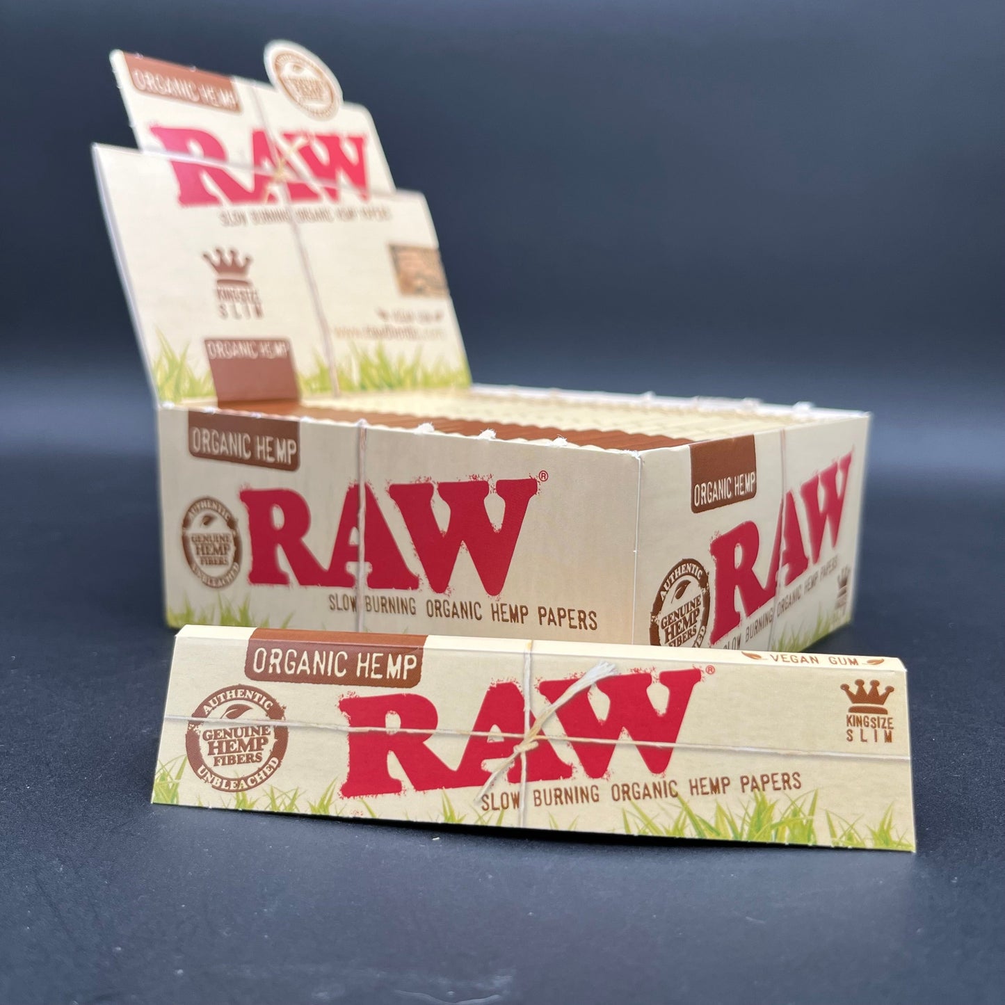 RAW Organic Hemp Rolling Papers | King Size Slim | 32pc-Avernic Smoke Shop