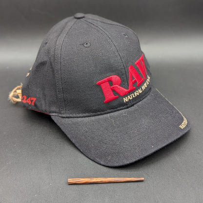 RAW® - Poker Hat Black Baseball Cap-Avernic Smoke Shop