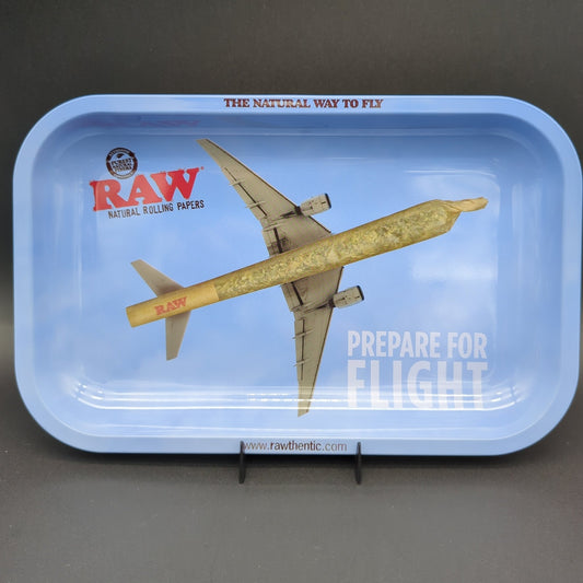 RAW "Prepare for Flight" Medium Rolling Tray - Meech Madness Smoke Shop