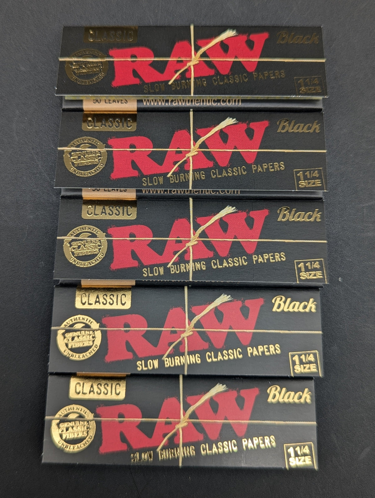 RAW Rolling Papers - 1 1/4 Black-Avernic Smoke Shop