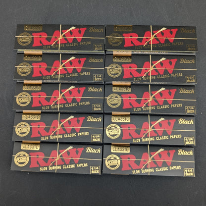 RAW Rolling Papers - 1 1/4 Black-Avernic Smoke Shop