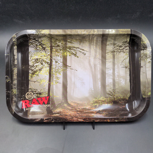 RAW Smokey Forest Medium Rolling Tray - Meech Madness Smoke Shop