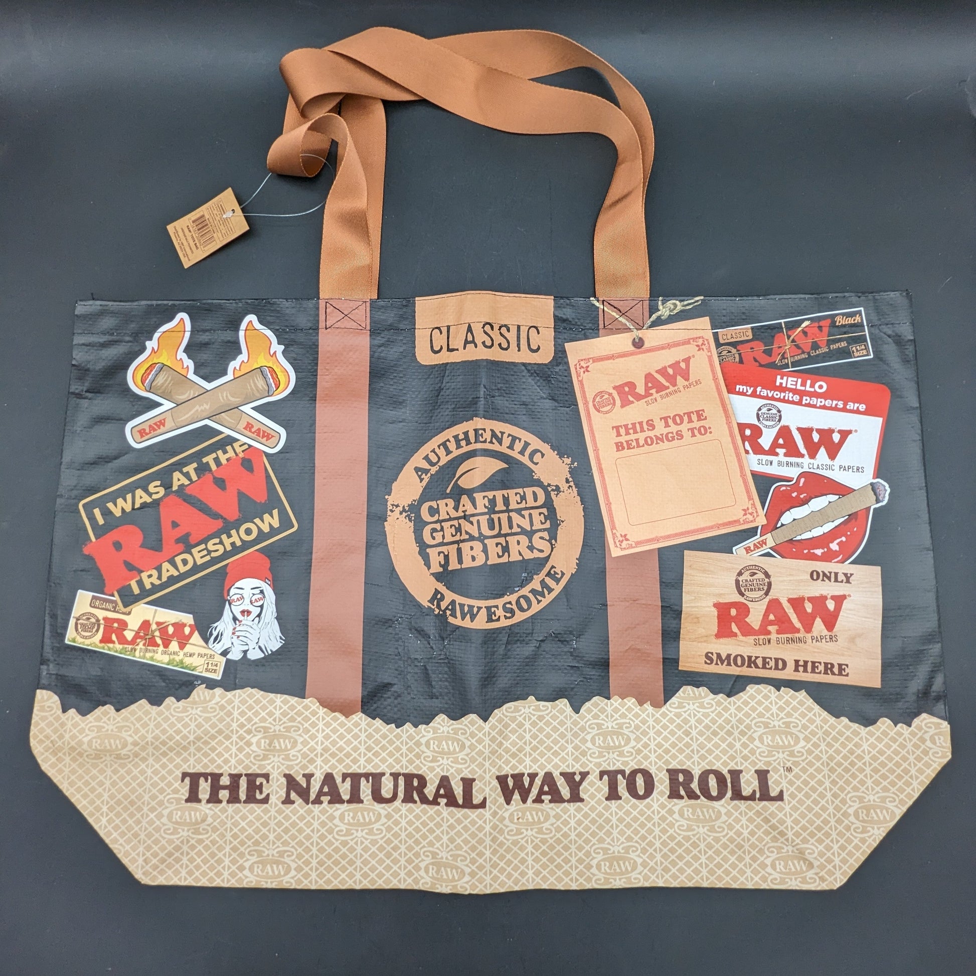 RAW® - Tote Bag - Black-Avernic Smoke Shop