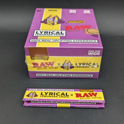 RAW x Lyrical Lemonade Grape Rolling Papers | King Size Wide-Avernic Smoke Shop