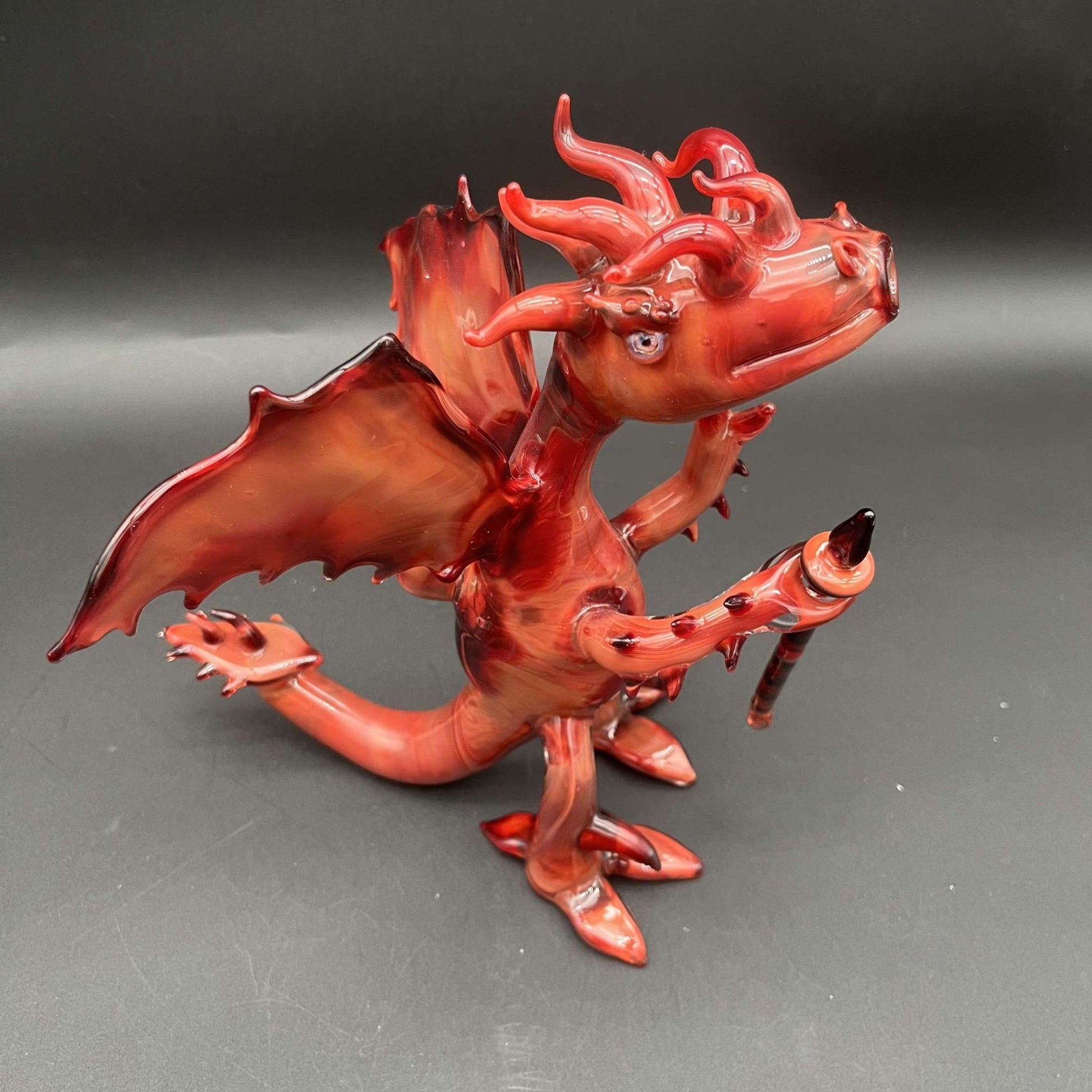Red Dragon Heady 9" Dab Rig - LLG - Meech Madness Smoke Shop