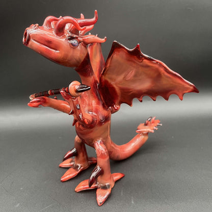 Red Dragon Heady 9" Dab Rig - LLG - Meech Madness Smoke Shop