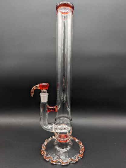 Ripplefoot Straight Tube w/ Inline Perc - Fire Within Glass - Avernic Smoke Shop