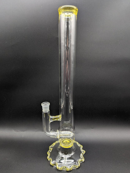 Ripplefoot Straight Tube w/ Inline Perc - Fire Within Glass - Avernic Smoke Shop